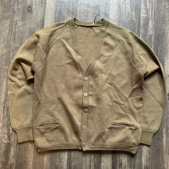 Maglificio Veda Other - True Vintage 60s Maglificio Teda Cardigan‎ Sweater Knitwear Olive Green Small